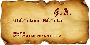 Glöckner Márta névjegykártya